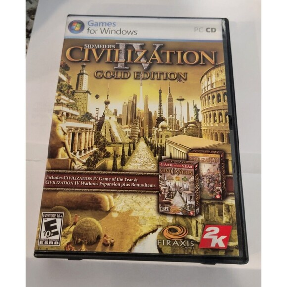 Civilization IV 4 GOLD Edition with Manual & Instruction Poster Sid Meier TESTED - Picture 1 of 12